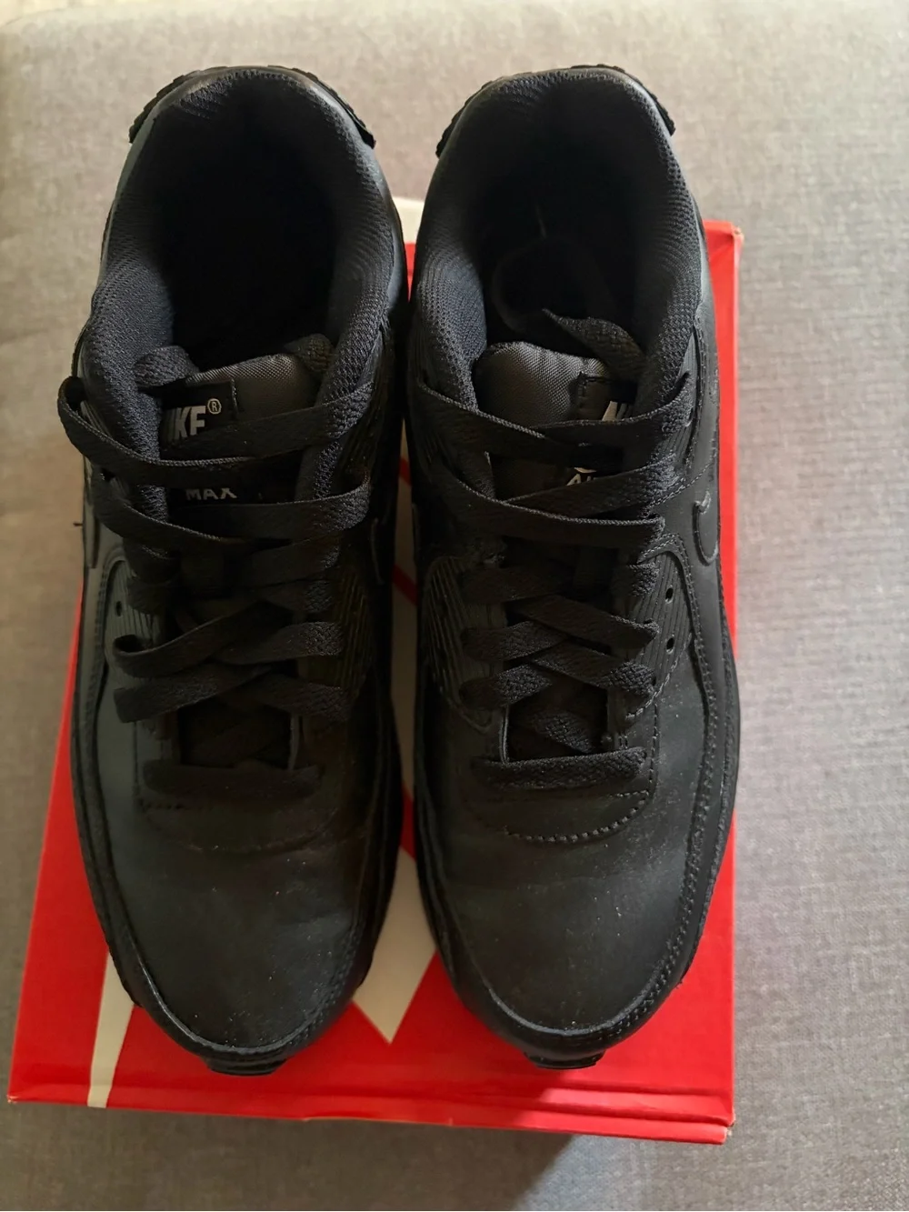 Nike Air Max 90’s Youth All-Black Low-Top Sneakers